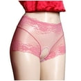 thumbnail image 2 of Wancir Women's Hi-Cut Panties, Lace Floral Underwear, High-Waisted Smoothing Panty Briefs Open File Underpant, 2 of 6