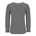 thumbnail image 4 of safuny Blouses for Women Casual Long Sleeve Crewneck Shirts Fashion Clothing Puff Long Sleeve Tunic Tops Gray _e XL, 4 of 6
