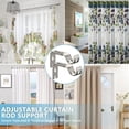 thumbnail image 2 of ColourTree Silver 4 Pack Adjustable Curtain Rod Bracket,Wall Bracket for Mount,Metal Curtain Rod Wall Bracket , Durable and Stable, 2 of 7