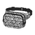 thumbnail image 2 of Fotbe Tropical Leaves Cangurera Cuadrada con Estampado de Doble Capa, Bolsa de Cintura Ajustable Mini para Hombres y Mujeres, 2 of 9