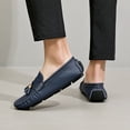 thumbnail image 5 of Big Size Men's Casual Loafers Slip On Leather Shoes Lightweight Driving Shoes Moccasins Classic Penny Loafer Flats Boat Shoes, 5 of 9