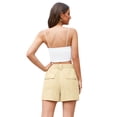 thumbnail image 4 of Asklazy Women High Waist Pockets overalls Shorts Summer Casual Shorts,US Size,Light Nude,M, 4 of 10