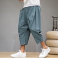 thumbnail image 7 of Men's Casual Harem Pants Breathable Loose Fit Summer Trousers Comfortable Daily Wear Versatile Basic Style Lightweight Relaxed Beach Yoga Men's Pants Relaxed Fit Lounge Big and Tall, 7 of 7