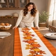 thumbnail image 4 of huayou Fall Harvest Theme Table Runner, 13x72 Inch Lightweight Waterproof Table Runner, for Thanksgiving Patry, Home Gathering, Kitchen, Dining Table, 4 of 6