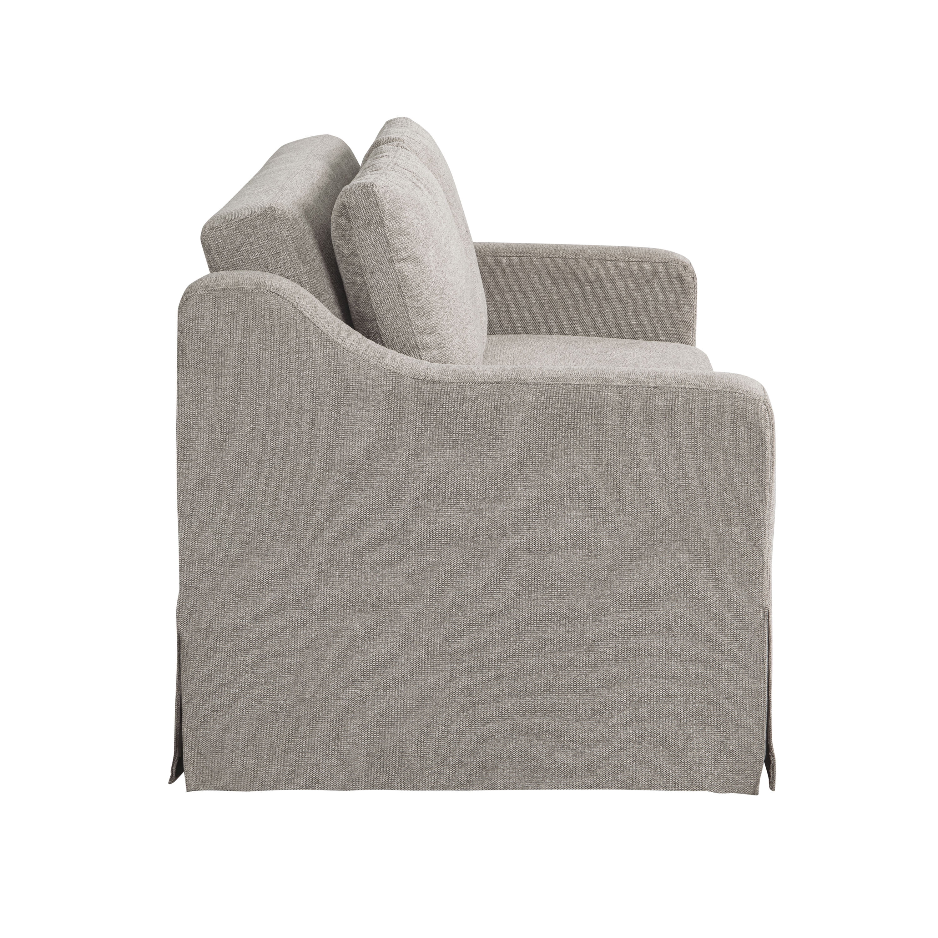 Serta Hanson Modern Style Convertible Loveseat, Flax Fabric