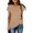 Khaki, variant on Uaswgudfs Women's Flared Sleeve V-Neck Blouse - Crossover Detail & Breathable Short Sleeve for Trendy Summer Outfits