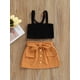 thumbnail image 2 of TRKIYQC Conjunto de Falda para niñas, Chaleco con Tirantes sin Mangas de Color sólido + Falda con lazo Decorativo en la Cintura elástica Traje de Ropa de Verano TRKIYQC Moda，ocio, 2 of 9