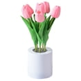 thumbnail image 1 of Lámpara de noche con forma de tulipán LED recargable, simulación de flores, lámpara de imitación para dormitorio y mesita de noche, 1 of 5