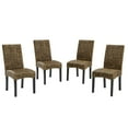 thumbnail image 2 of Crosley Furniture Edgewater Wood/Seagrass Dining Chair in Black/Brown (Set of 4), 2 of 13