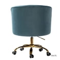 thumbnail image 3 of 14 Karat Home Swivel Office Chair with Gold Base, Extra Large Size Adjustable Desk Chair for Computer, Blue, 3 of 9