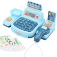 thumbnail image 1 of HLONK Toy Cash Register Lights and Sounds Kids Cash Register Safe Rounded Design Cash Register, 1 of 7