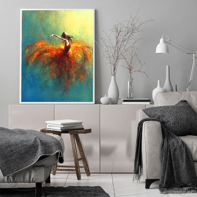 Cuadros Decorativos Kit de pintura al óleo de niña bailarina sin marco por números DIY artesanía hecha a mano de acrílico Ndcxsfigh Nuevos Originales
