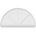 thumbnail image 3 of Ekena Millwork 80"W x 46-3/4"H x 2-3/4"P Half Round 3 Spoke Architectural Grade PVC Combination Pediment, 3 of 7