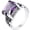 Silver Purple, variant on Unisex's Stainless Steel Classic Personalized Simple Unique Retro Trend Stone Ring, US Sizes 7-12