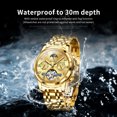 thumbnail image 4 of OLEVS Automatic Watches for Men Self Winding Mechanical Skeleton Flywheel Chronograph Luxury Dress Stainless Steel Diamond Moon Phase Waterproof Luminous Mens Wrist Watches Reloj Para Hombre, 4 of 14