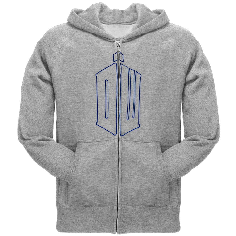 Adult Royal Blue Doctor Who Series 7 Linear TARDIS Logo Sweatshirt Hoodie