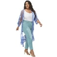 thumbnail image 3 of Women's Plus Size Kimono Floral Lace Cardigan Beach Cover Up Swimsuit, 3 of 7