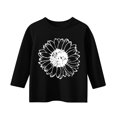 thumbnail image 4 of PINQI Girls Summer 3/4 Sleeve T Shirt Sunflower Dandelion Graphic Kids Athletic Top Cotton Crewneck Aesthetic Tshirt, 4 of 5