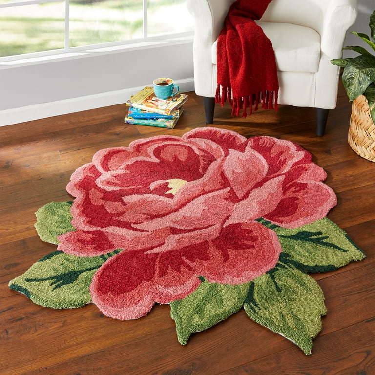The Pioneer Woman 4' Rose-Shaped Indoor Rug - Walmart.com
