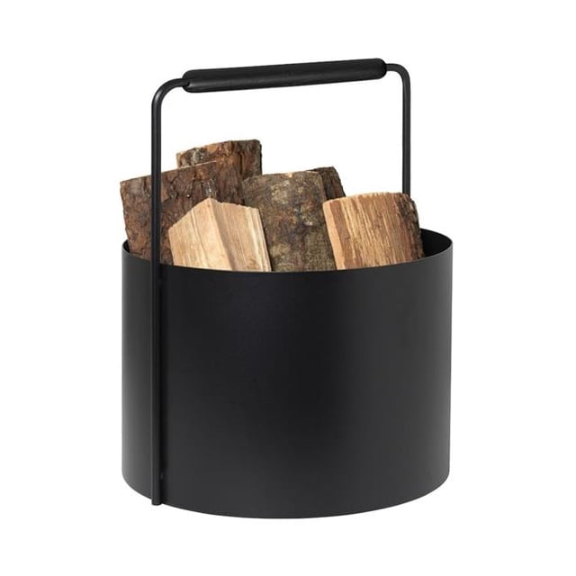 Blomus 66164 Panier à Bois Ashi, Noir