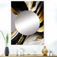thumbnail image 1 of Designart "Golden Marble Waves in Geode II" Abstract Mirror Wall Decor - Modern Gold Abstract Hallway Wall Mirror Art - 40" x 30" Inch, 1 of 5