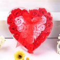 thumbnail image 1 of Caja de regalo para el festival Sanba, 24 flores de jabón en forma de corazón, decoración para inauguración de la casa, flores de jabón rosas artificiales., 1 of 6