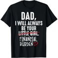 thumbnail image 1 of Playera de Mujer "Papá, Siempre Seré Tu Pequeña Carga Financiera" - Diseño Divertido, Estilo Misfits, Para Hombre, Color Negro, 1 of 7