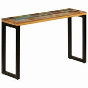 Outdoor Console Table Inlife Entryway Table 47.2"x13.8"x29.9" Solid Reclaimed Wood and Steel