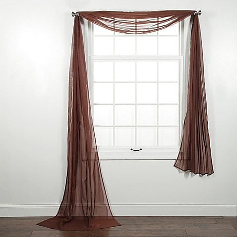 brown scarf valance