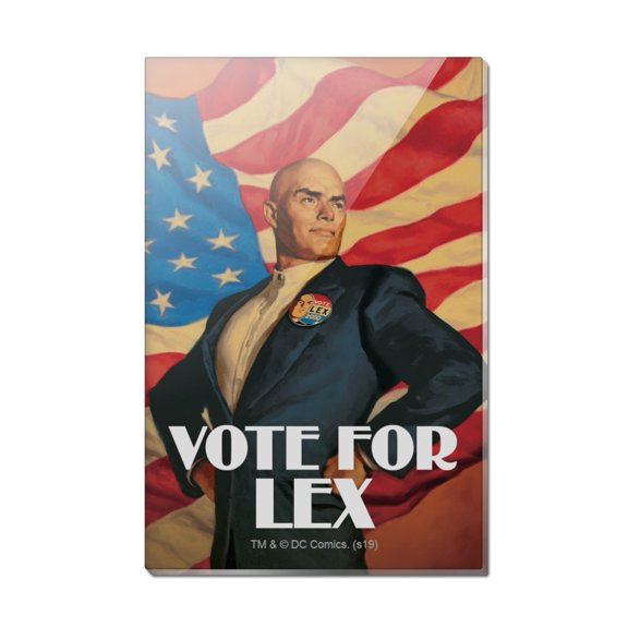 Superman Vote for Lex Rectangle Acrylic Fridge Refrigerator Magnet