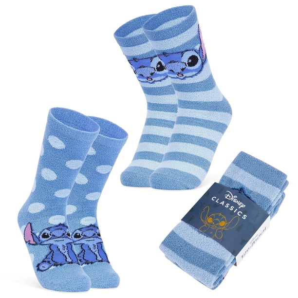 Zapatillas y calcetines Disney para mujer, paquete de 2 unidades, mullidos, antideslizantes