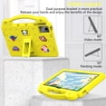 thumbnail image 4 of Allytechgroup Kids Case Cover for Lenovo Tab M11 11" 2024 TB330FU TB330XU, Cute Design Bumper All-Round Protection Kickstand Handle EVA Rubber Tablet Case for Girls Boys, Yellow, 4 of 7