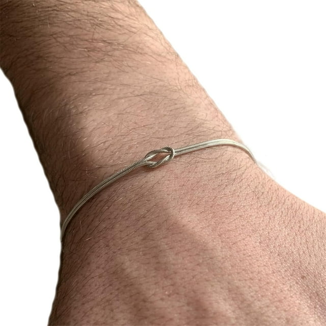 ZHOUSUFEN Stainless Steel Jewelry Peronslized Clavicle Chain Knot Layered Bracelet Rings for Wedding Party