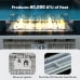 K&K 43" Propane Gas Fire Pit Table, 60000 BTU Rectangular Open Weave Wicker Fire Pit with Glass Wind Guard for Outside Patio Deck Garden Backyard - Grey