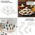 thumbnail image 4 of Efavormart Set Of 3 | Rustic Wood 3-Tier Semicircle Dessert Pedestals, Half Cupcake Display Risers - 7", 13", 18", 4 of 11