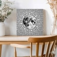 thumbnail image 2 of Framed Canvas Wall Art for Living Room Moon Star Cluster Wall Decor, Grey Starry Night Aesthetic Paintings for Bedroom Office Kitchen Bathroom, Ready to Hang Artwork Wall Pictures 12x12 Inch, 2 of 9