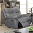 thumbnail image 3 of Bella Esprit 2-piece Solid Wood and Genuine Leather Match Sofa Set in Gray, 3 of 3