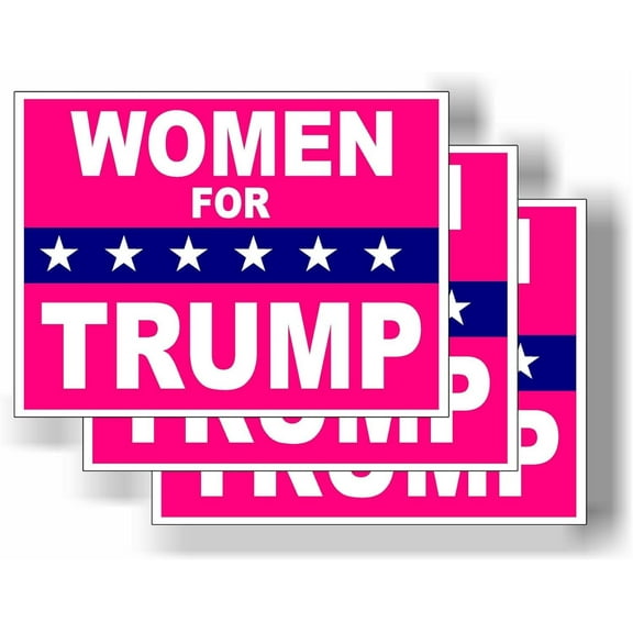 3 Pack Eco Women for Trump Donald Pink Bumper Magnet 4 in x 3 in
