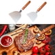 thumbnail image 4 of Cateissary Pala de presión Teppanyaki - Pulido de espejo liso Mango de sin rebabas - Para cocinas Pala para freír de acero inoxidable Cocina y Comedor talla pequeña, 4 of 6