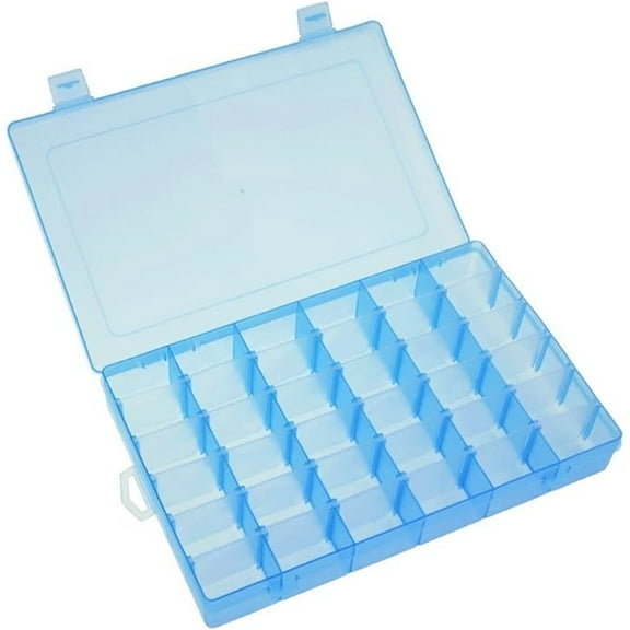 36 Grids Jewelry Storage Box,Plastic Organizer Container with Fixed Dividers,Storage Container for Bead Organizer,Fishing Tackles,Felt Board and Jewelry Storage