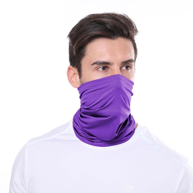 Silk Headband Scarf Neck Gaiter - Multifunctional Unisex Hair Accessory Neck Gaiter Tube Headband for Men & Women – Multi-color Face  main image 4