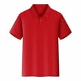 thumbnail image 1 of Chemise à Manches Courtes Respirante d'Été pour Femmes et Hommes, Mode Décontractée, Col à Revers, Couleur Unie, 1 of 3