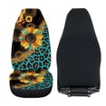 thumbnail image 4 of Kuiaobaty Sunflower Leopard Print Blue Car Seat Cover Set of 2 PCS Universal Soft Car Seat Protection Auto Interior Accessories Decoration for Men Women, 4 of 7