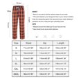 thumbnail image 3 of Migroa Mens Plaid Wide Leg Trousers Elastic Waist Loose Fit Casual Pants with Pockets, Lightweight Comfort Bottoms for Daily Wear And Outdoor Activities Orange 2Xl, 3 of 9