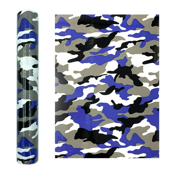 Fiudx Vinilo de Transferencia Térmica de Camuflaje, Suavidad Ecológica, Fácil de Cortar y Aplicar, Diseño de Camisetas Diy, Compatible con Plancha o Prensa de Calor, Rollo de 30 X 25 Cm