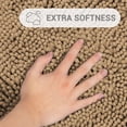thumbnail image 4 of Hitime Soft Chenille Bath Rug Mat 16x24 Quick Dry Machine Washable Bathroom Runner - Ultra Absorbent Non-Slip Backing - Beige, 4 of 10
