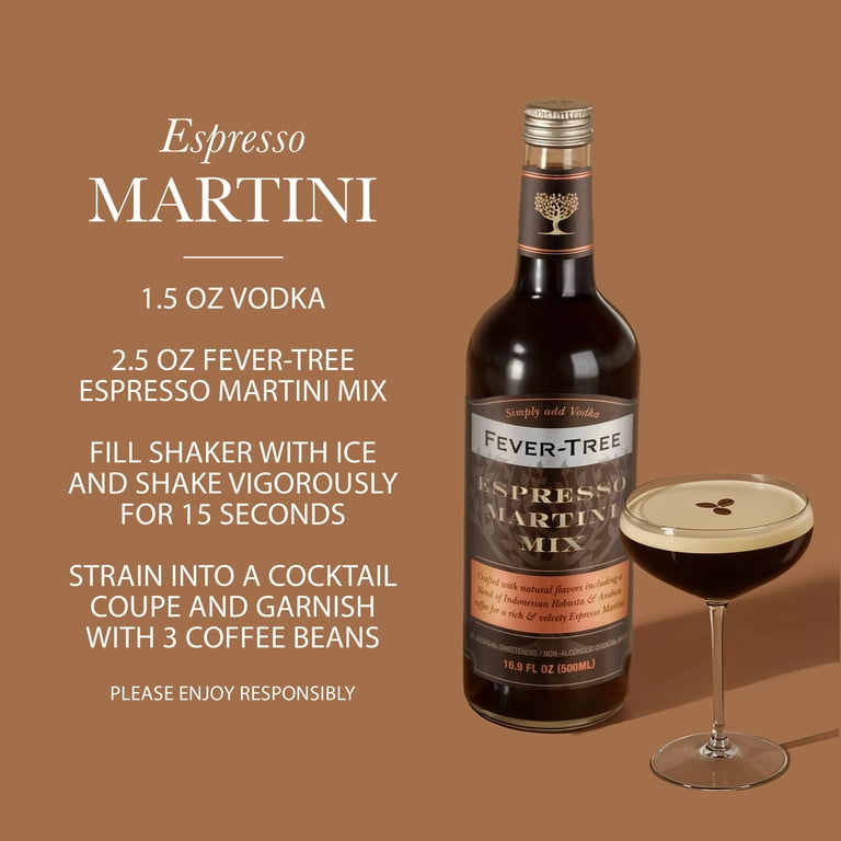 Fever-Tree Espresso Martini Mix 500ml Bottle with Vanilla for