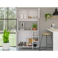 thumbnail image 2 of Malta Kitchen Pantry Double Door Cabinet, Four Legs, Three Shelves, 2 of 8
