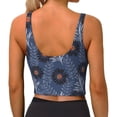 thumbnail image 3 of Haiem Sunflowers Pattern Womens Sports Bra - U Neck Padded Low Impact Yoga Bra Workout Crop Top Gym Moisture-Wicking Workout Vest -Medium, 3 of 9