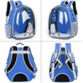 thumbnail image 2 of Pet Backpack Pet Portable Backpack Pet Travel Backpack Transparent Breathable Space Capsule, Blue, 2 of 5